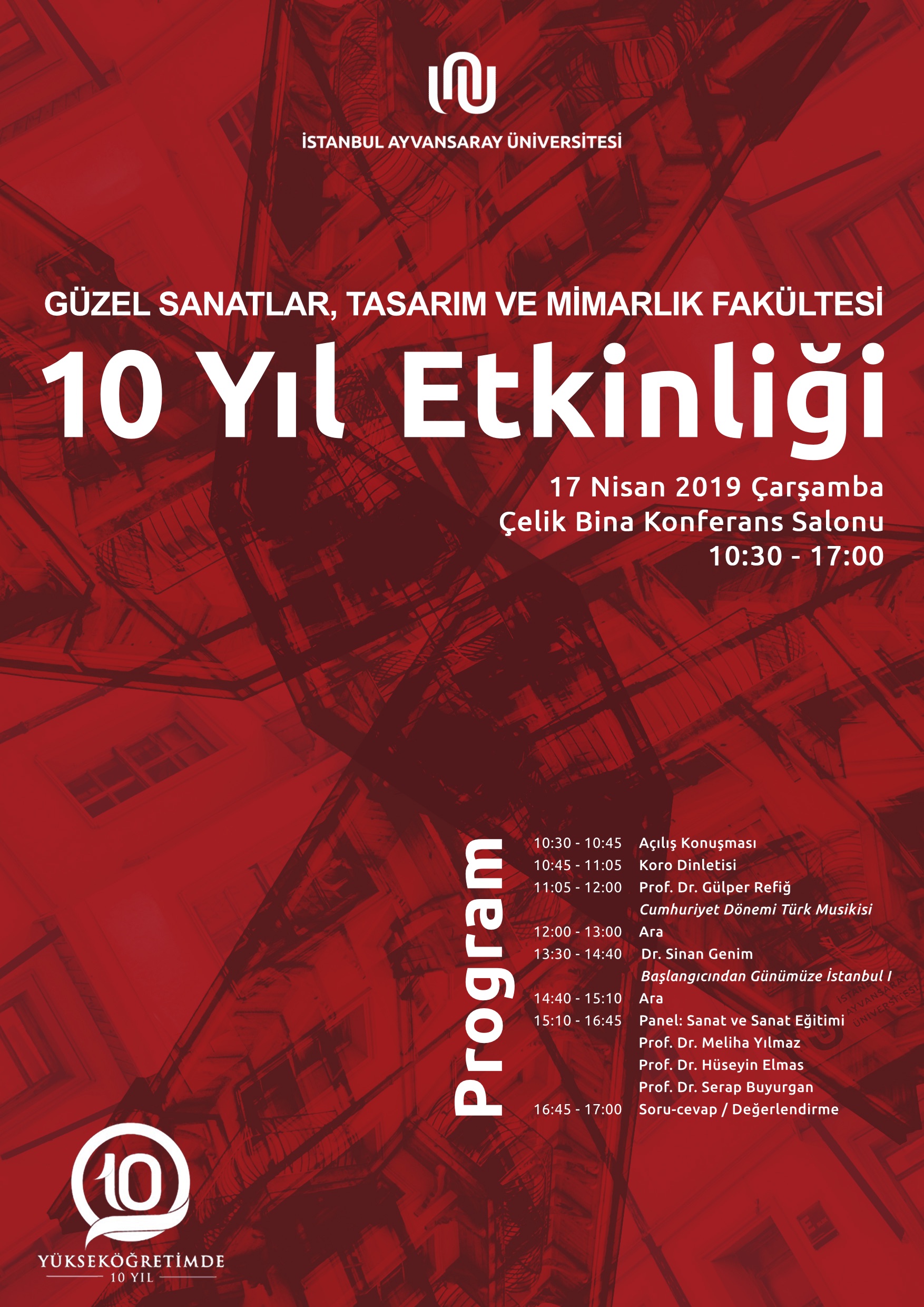 Güzel Sanatlar, Tasarım ve Mimarlık Fakültesi 10 Yıl Etkinliği Hk. İstanbul Topkapı Üniversitesi