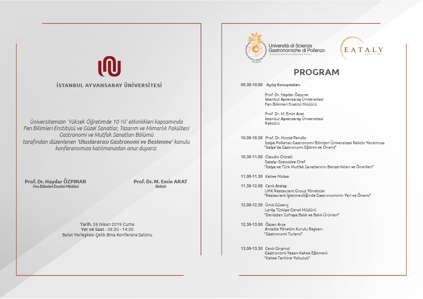 Uluslararası Gastronomi ve Beslenme İstanbul Topkapı Üniversitesi