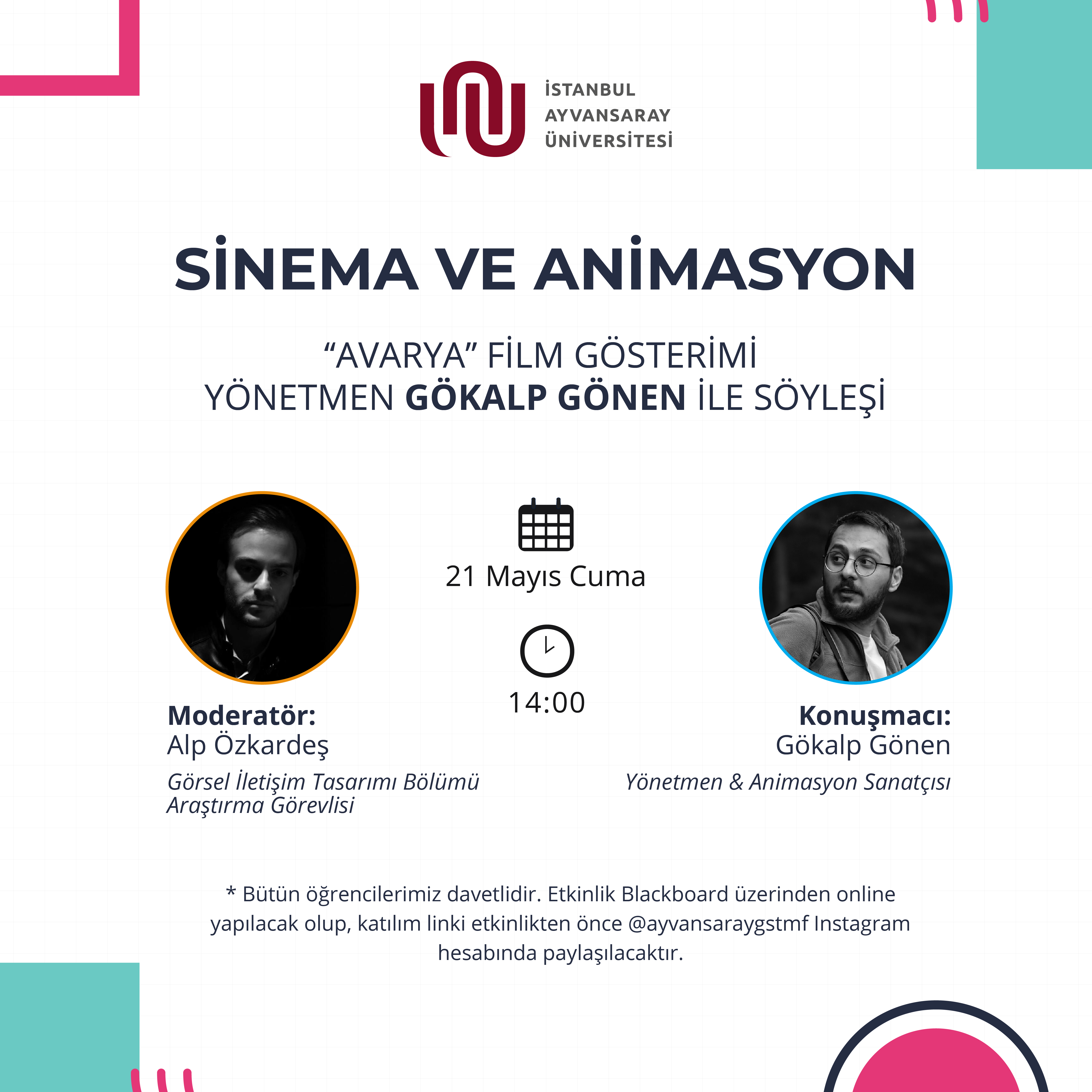 GSTMF Görsel İletişim Tasarımı Bölümü, Animasyon Film Yönetmeni Gökalp Gönen’i Konuk Ediyor İstanbul Topkapı Üniversitesi